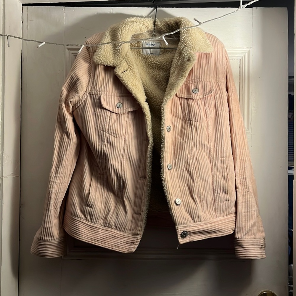 Old navy thick pink Sherpa jacket